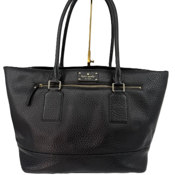 Kate Spade Bay Street Harmony Leather Tote, Black - Picture 1 of 8